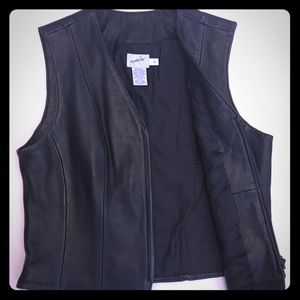 Jacqueline Ferrar Vintage Leather Vest. EUC